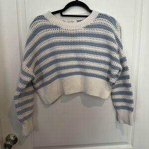 Striped Blue and White Women's Sweater